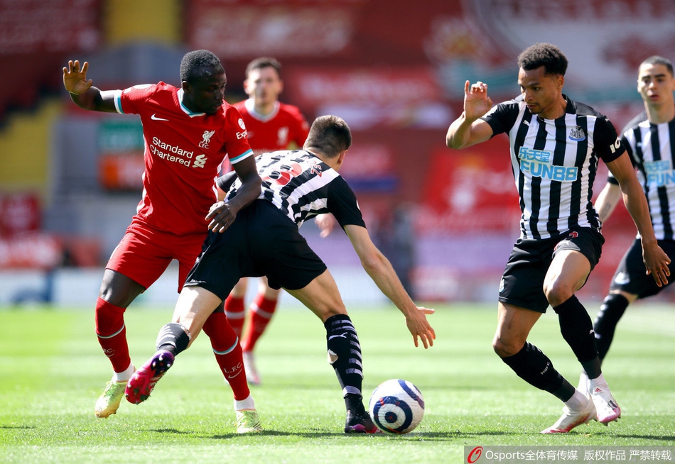 [英超]利物浦第95分钟被扳平 1-1平纽卡斯尔