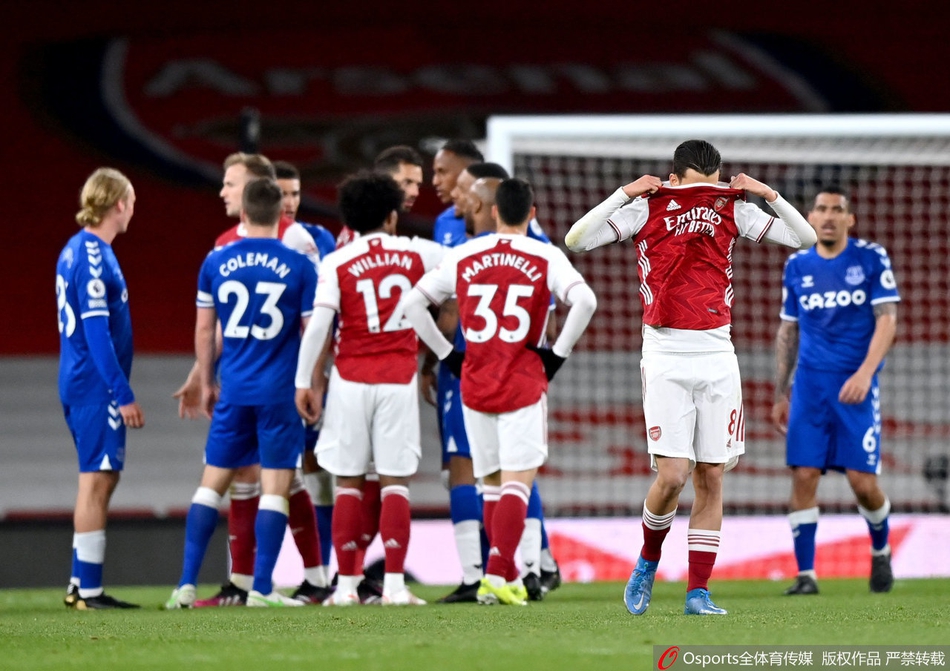 [英超]阿森纳0-1埃弗顿