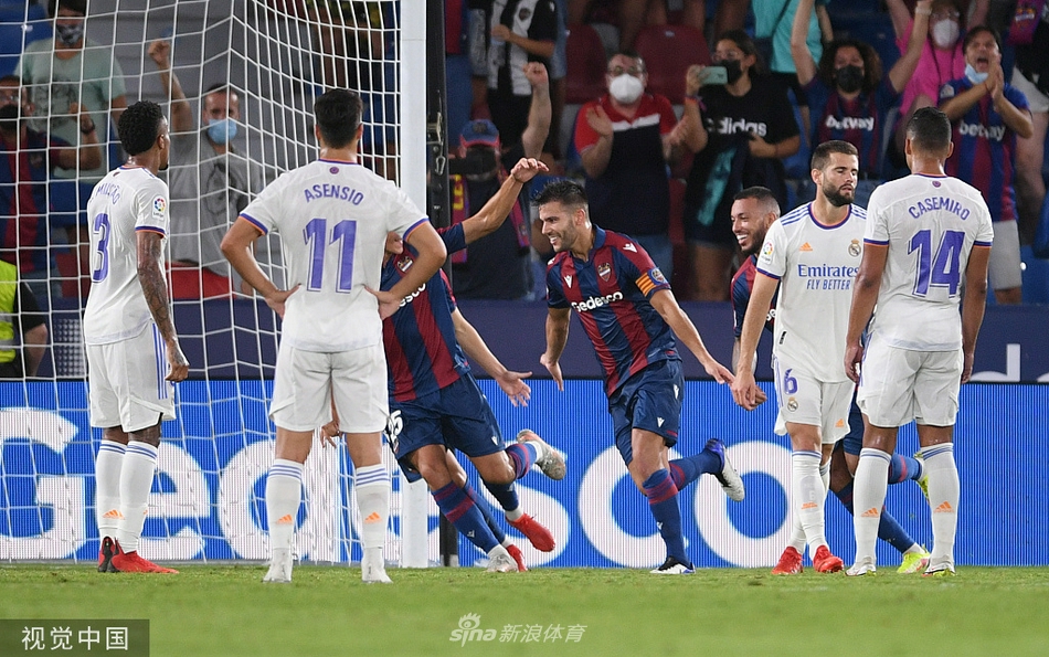 [西甲]莱万特3-3皇马 威尼修斯两球