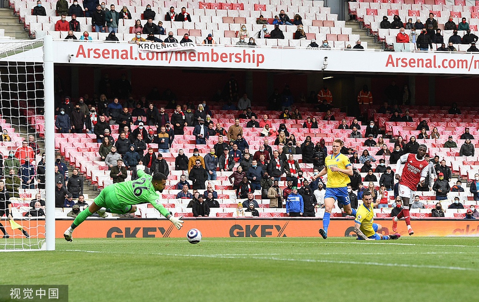 [英超]阿森纳2-0布莱顿 佩佩两球