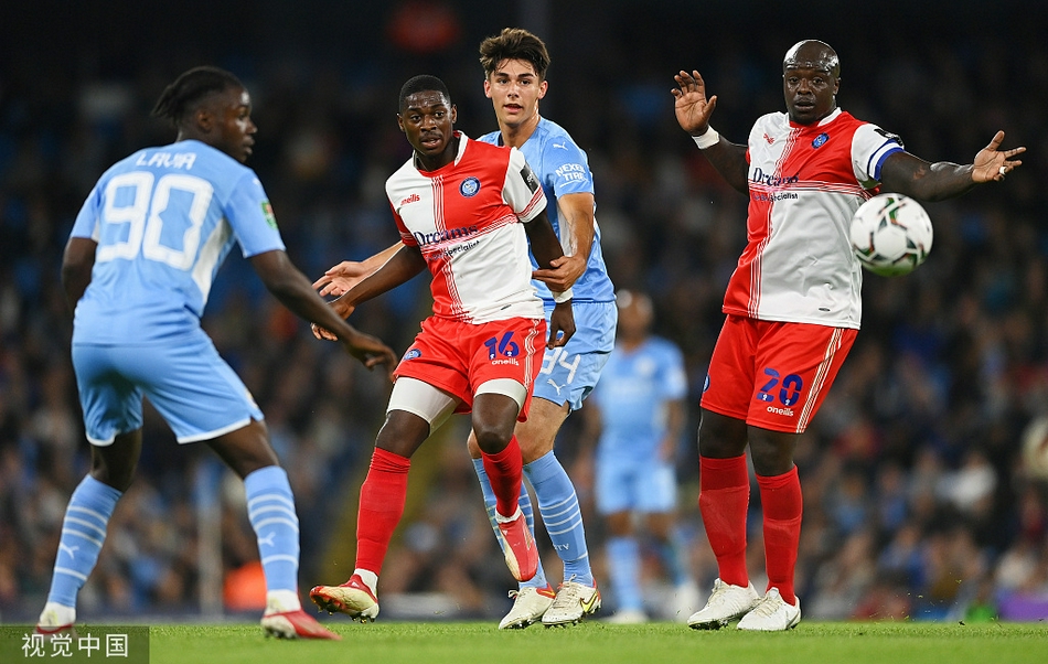 [联赛杯]韦康比1-6曼城 马赫雷斯两球