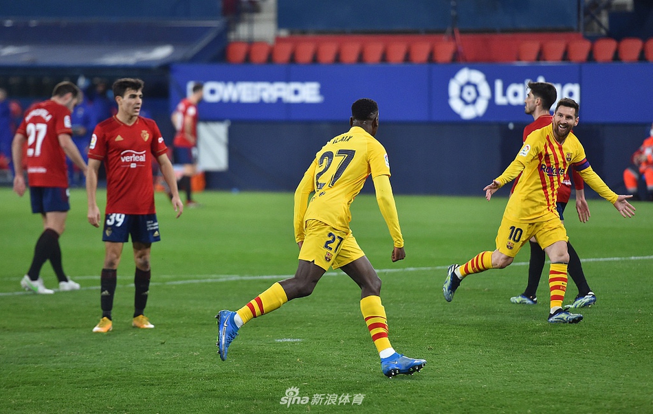 [西甲]奥萨苏纳0-2巴萨 梅西两助攻