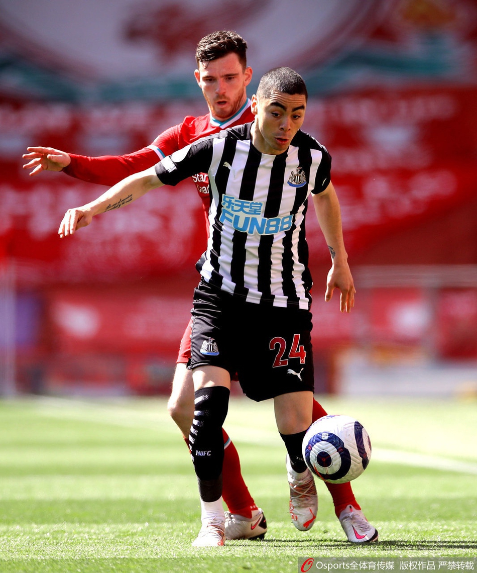 [英超]利物浦第95分钟被扳平 1-1平纽卡斯尔