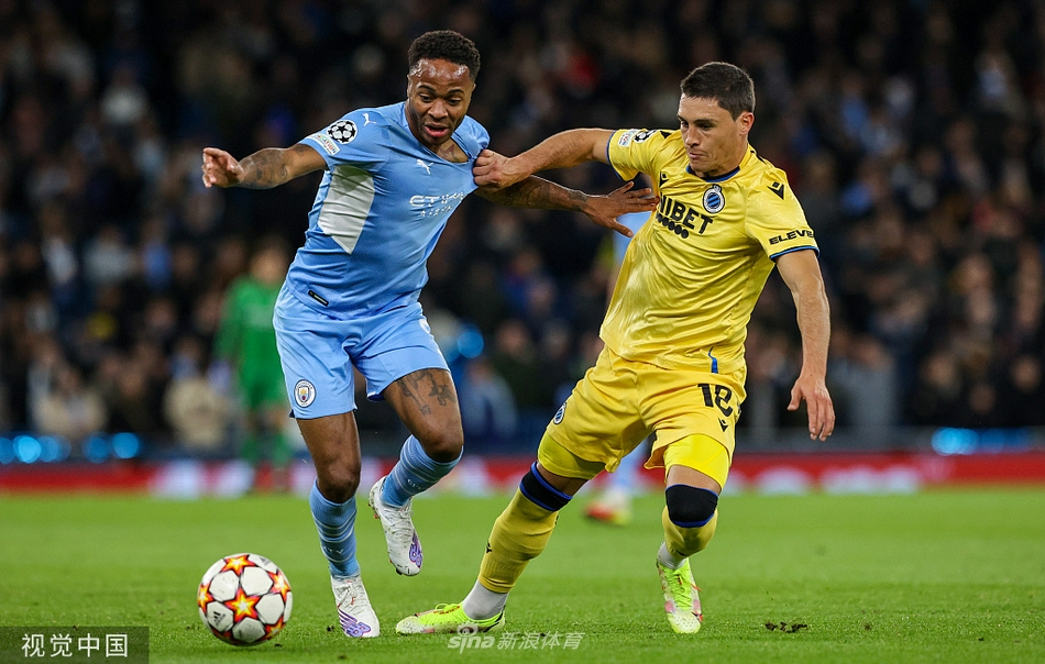 [欧冠]曼城4-1布鲁日 斯特林破门