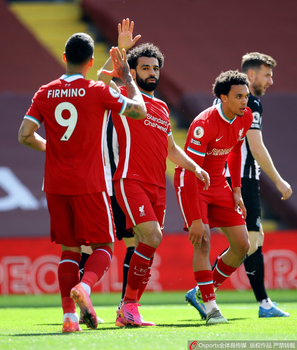 [英超]利物浦第95分钟被扳平 1-1平纽卡斯尔