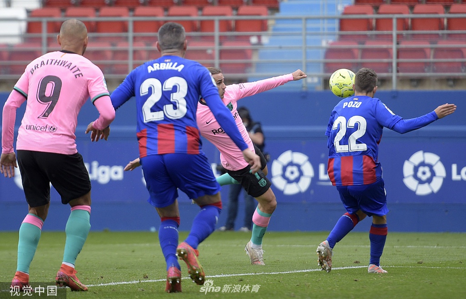 [西甲]埃瓦尔0-1巴萨 格列兹曼绝杀