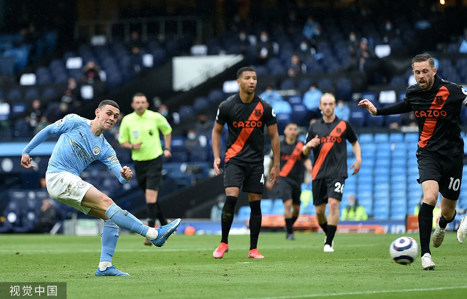 [英超]曼城5-0埃弗顿 阿圭罗两球