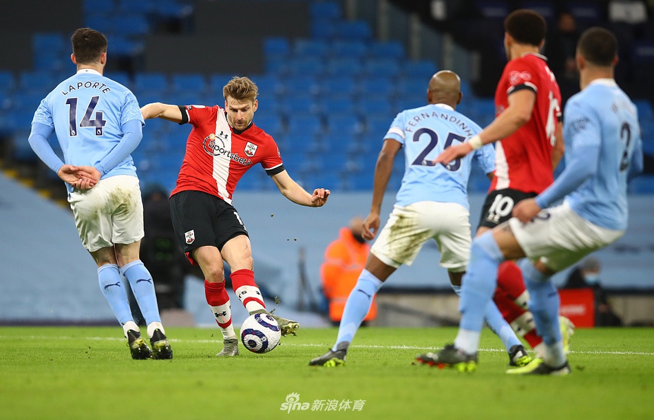 [英超]曼城5-2南安普顿 德布劳内马赫雷斯两球