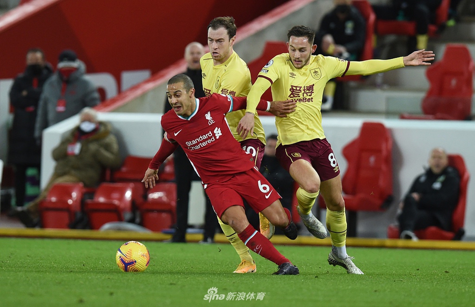 [英超]利物浦0-1伯恩利 68场不败终结