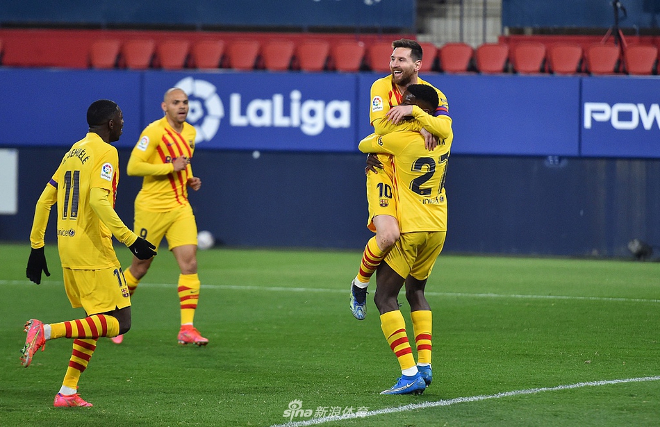 [西甲]奥萨苏纳0-2巴萨 梅西两助攻