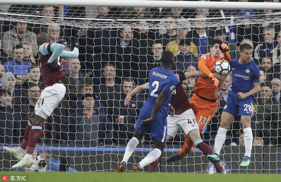 库尔图瓦做出扑救