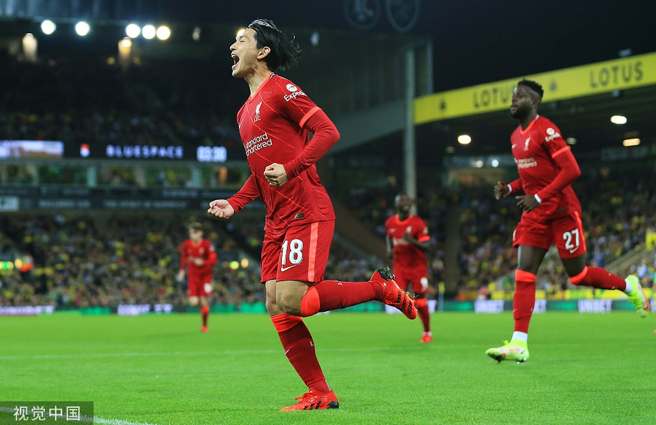 [联赛杯]诺维奇0-3利物浦 南野拓实两球