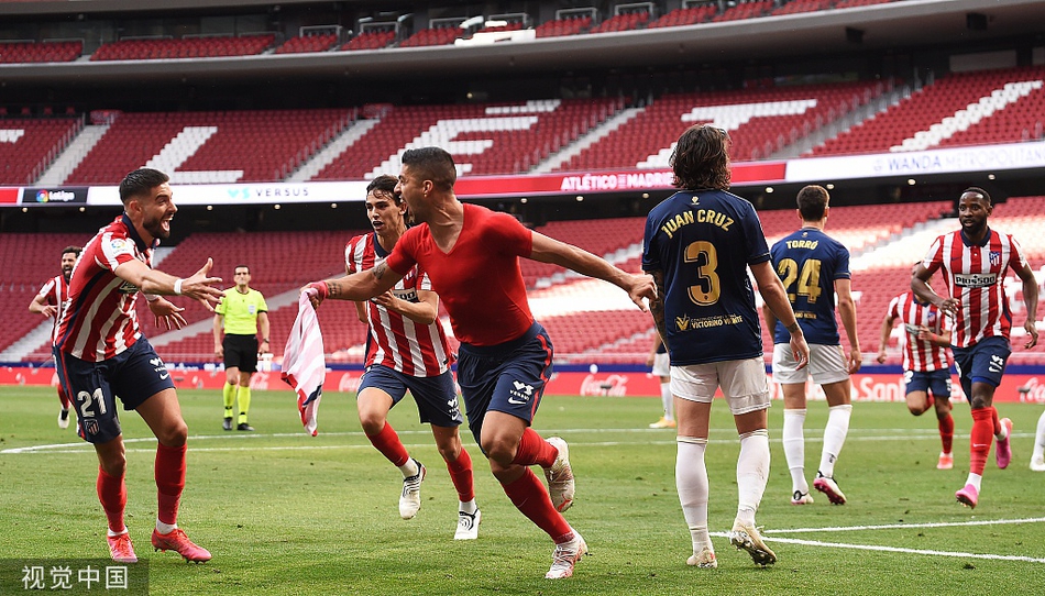 [西甲]奥萨苏纳1-2马竞 苏亚雷斯绝杀