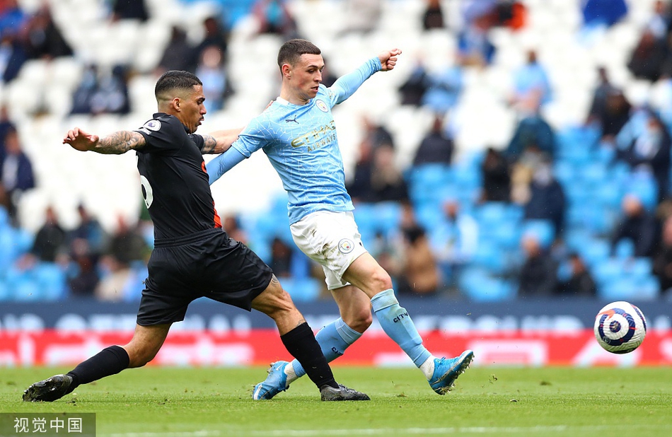 [英超]曼城5-0埃弗顿 阿圭罗两球