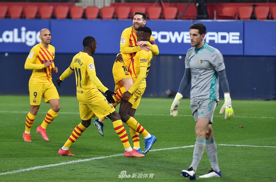 [西甲]奥萨苏纳0-2巴萨 梅西两助攻
