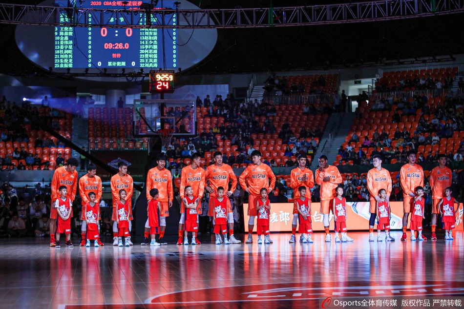 2020年CBA全明星赛:星锐队vs中国大学生篮球战队