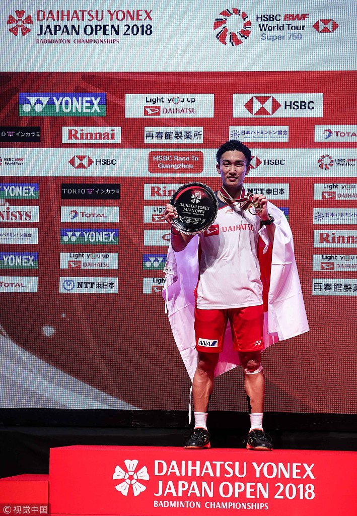 日羽赛桃田贤斗夺冠