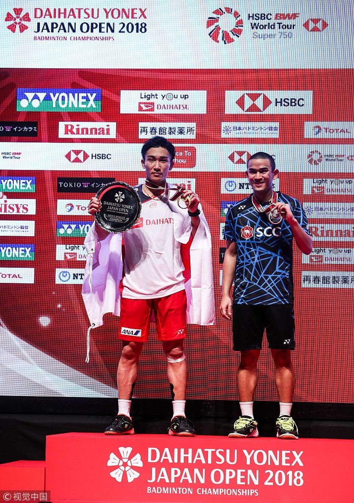 日羽赛桃田贤斗夺冠