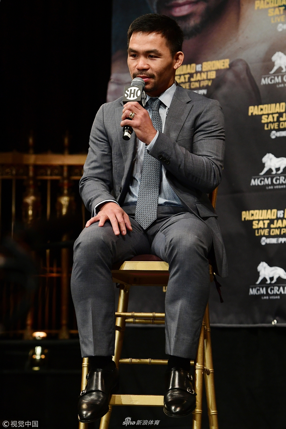 帕奎奥、布罗纳拳赛发布会举行