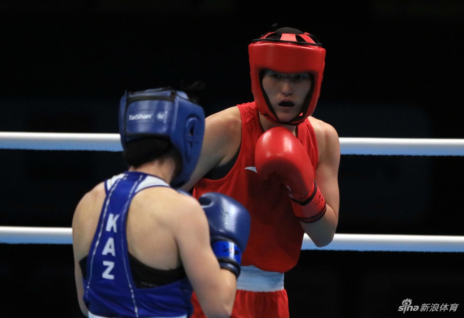 奥运拳击资格赛尹军花胜出