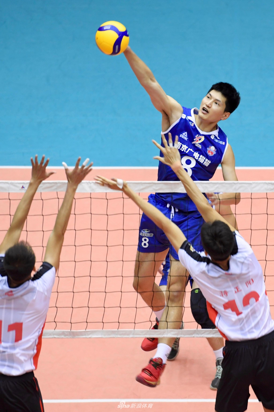 男排全锦赛江苏3-0河南