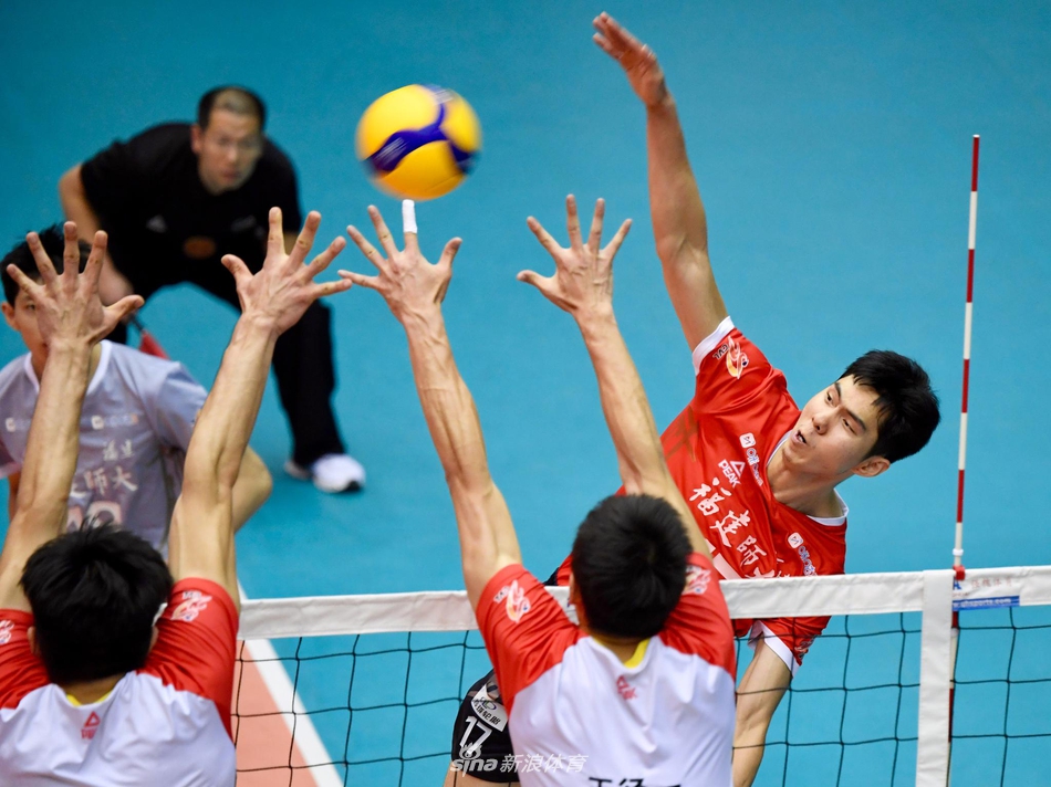 全锦赛山东男排3-0福建