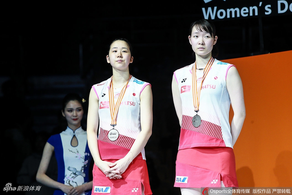 羽毛球亚锦赛女双颁奖仪式