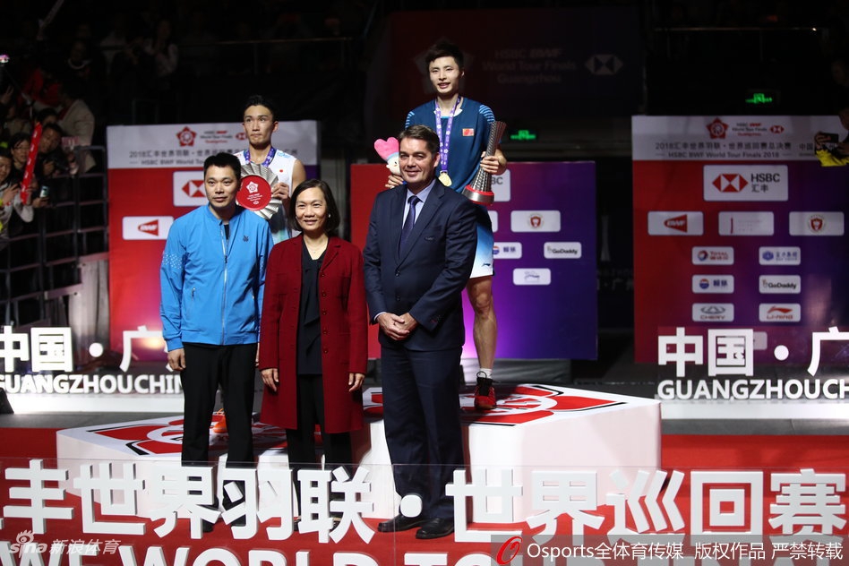 羽联总决赛男单颁奖仪式