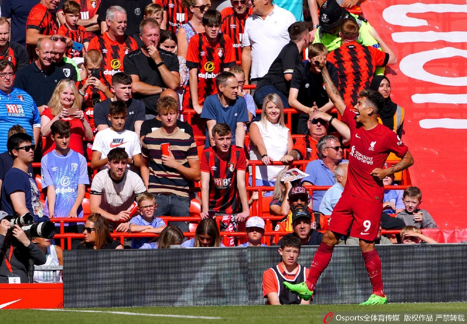[英超]利物浦9-0狂胜伯恩茅斯