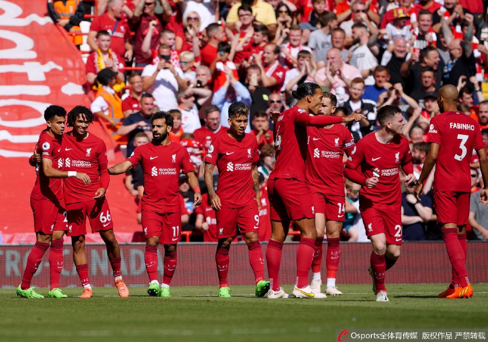[英超]利物浦9-0狂胜伯恩茅斯