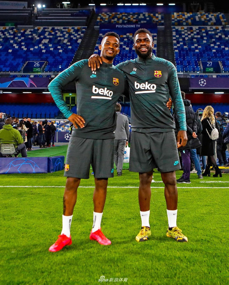 巴萨备战欧冠梅西笑开花