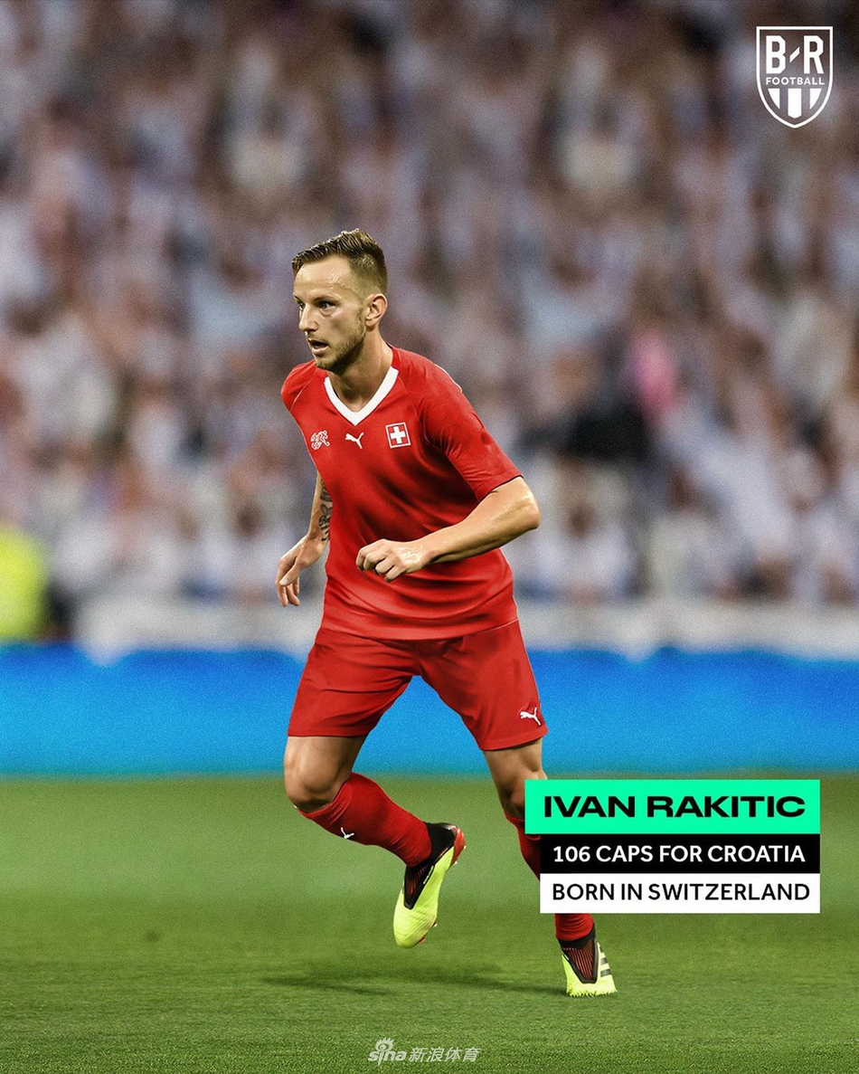 拉基蒂奇：出生在瑞士，为克罗地亚出战106场