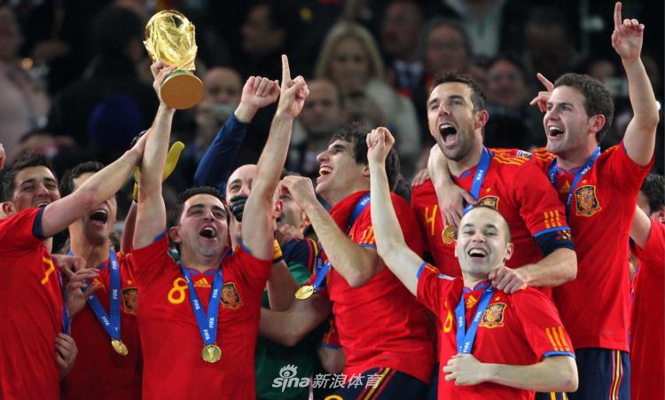 2010年拿到世界杯冠军