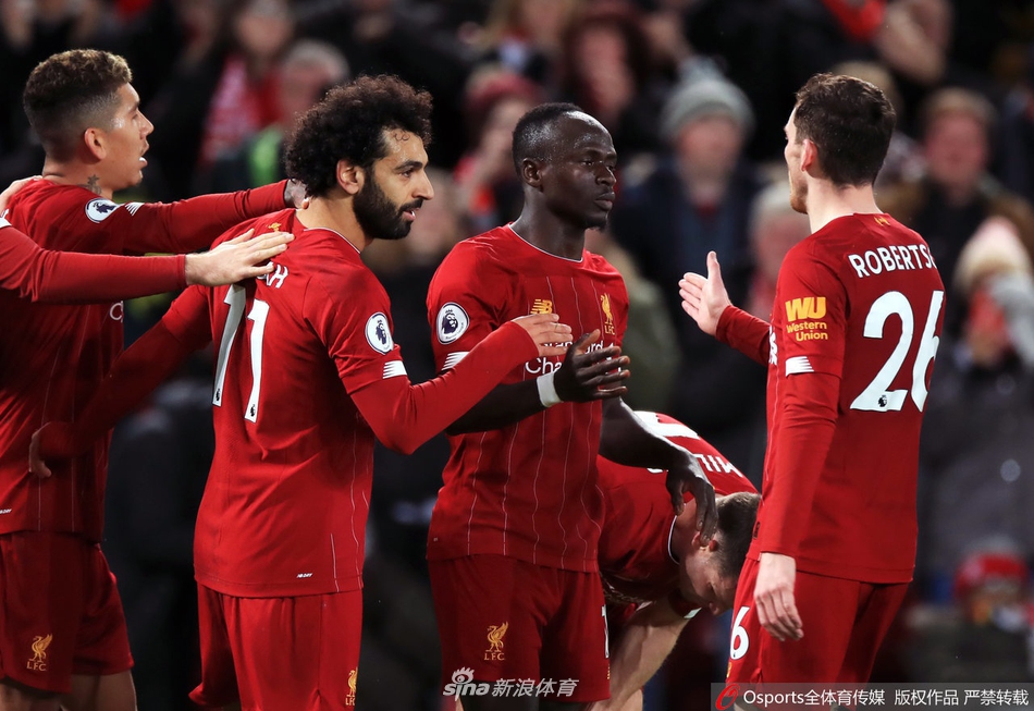 英超-萨拉赫马内进球 利物浦2-0