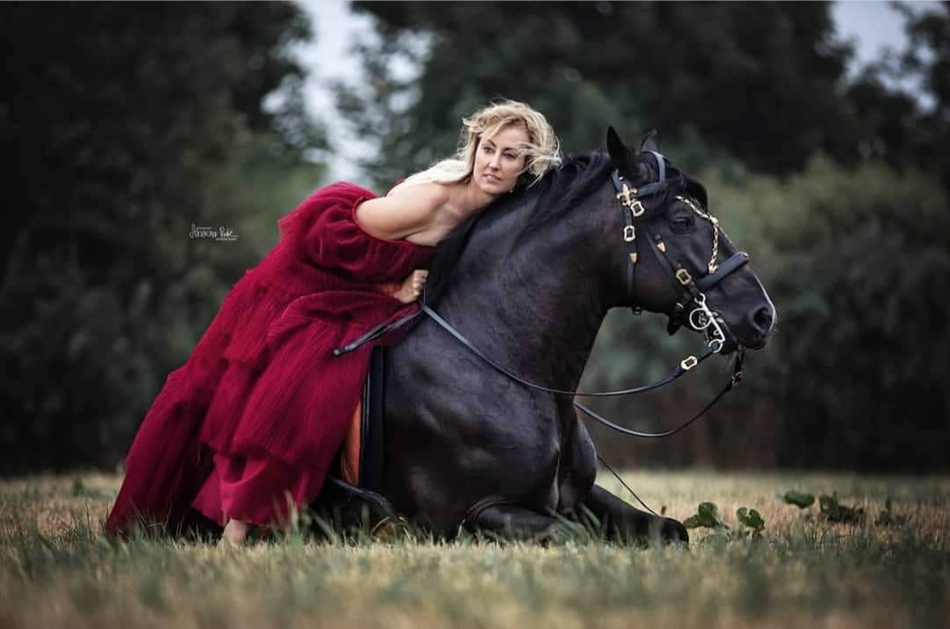 场面绝美!美女与马儿共拍夏日大片