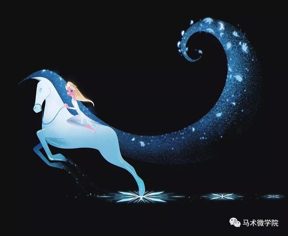 迪士尼公主艾尔莎和她的马