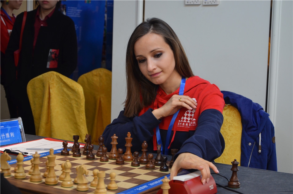 来自格鲁吉亚的国际象棋美女"妖姬"古拉米什维利再次亮相中国国象甲级