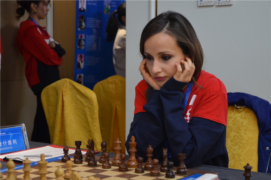 来自格鲁吉亚的国际象棋美女"妖姬"古拉米什维利再次亮相中国国象甲级