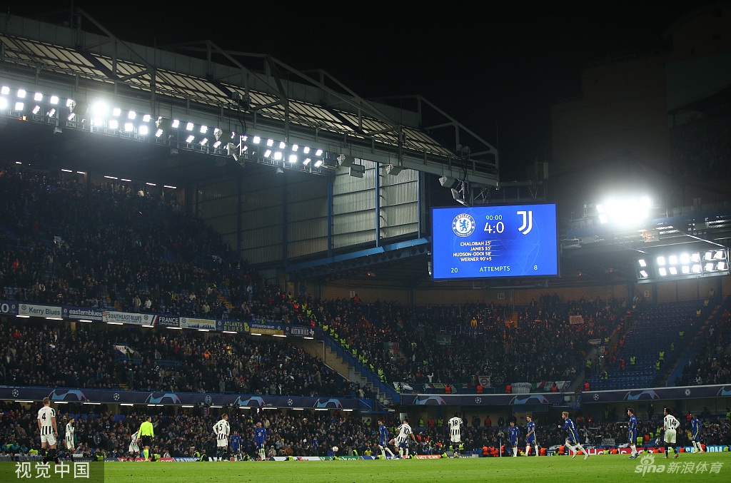 [欧冠]切尔西4-0尤文 查洛巴维尔纳破门