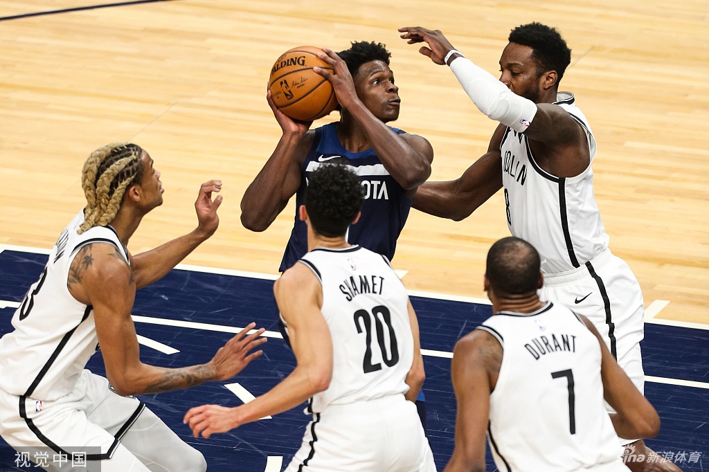 [NBA]篮网127-97大胜森林狼 杜兰特轻取31分