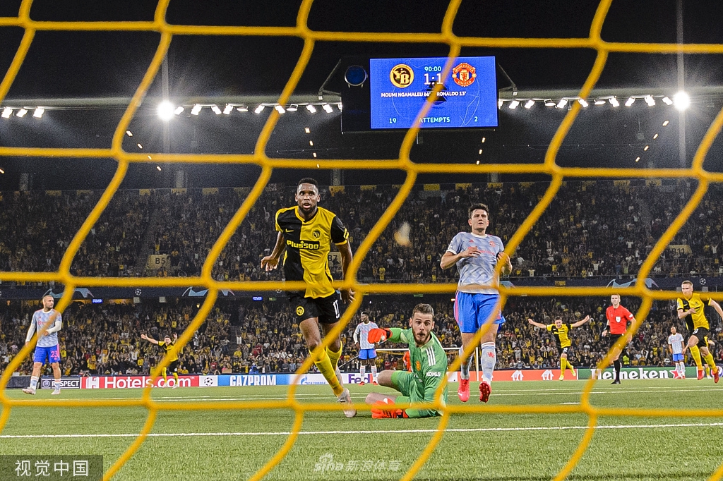 [欧冠]年轻人2-1曼联 C罗破门