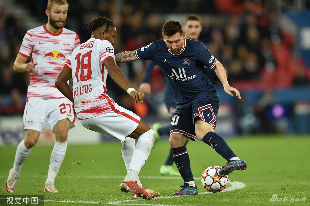 [欧冠]巴黎圣日耳曼3-2莱比锡 梅西梅开二度