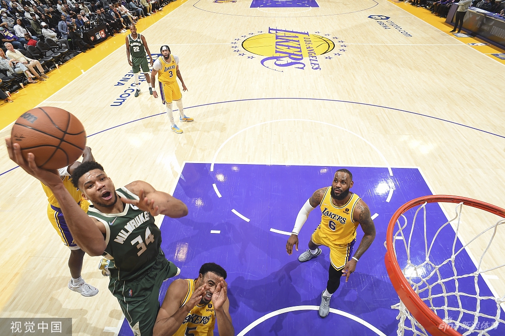 [NBA]雄鹿131-116湖人 字母哥44分力压詹皇