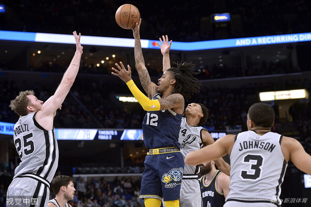 [NBA]马刺105-118灰熊 莫兰特豪取52分