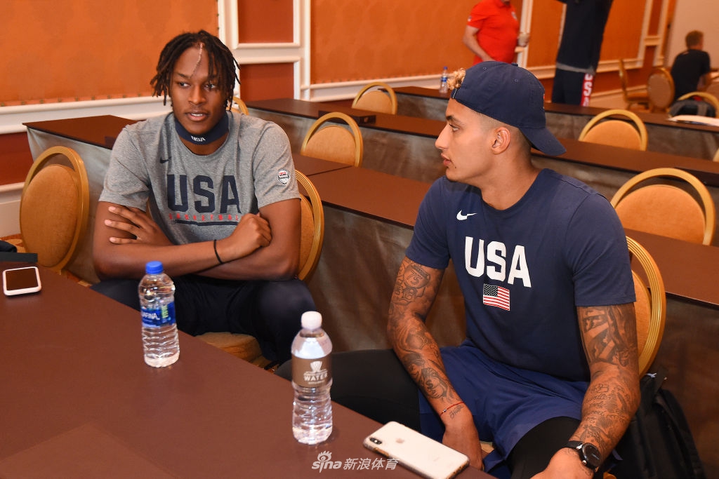 美国男篮训练备战 队内对抗赛波帅最忙
