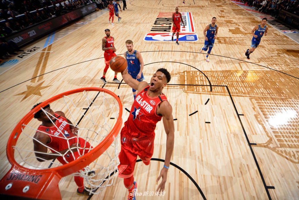 [2020NBA全明星赛]字母哥队155-157詹姆斯队