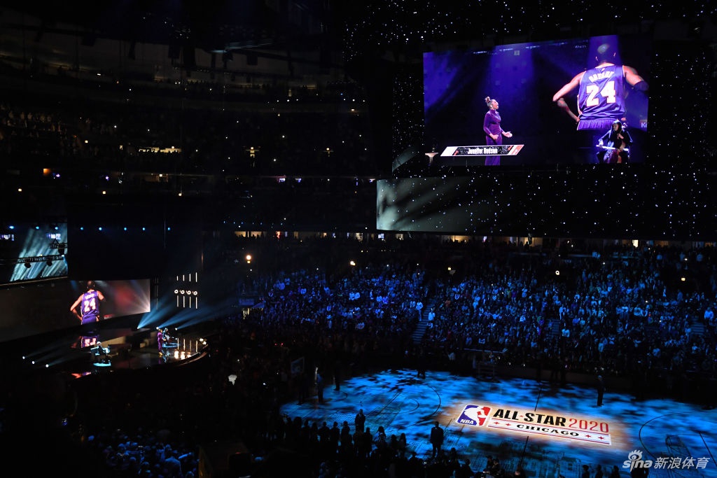 全明星赛前表演纪念科比和女儿 音容笑貌历历在目