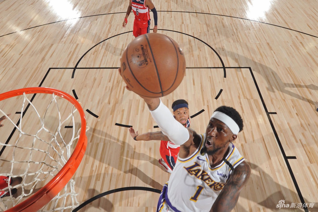 [NBA热身赛]湖人123-116奇才 詹眉休战JR砍20分