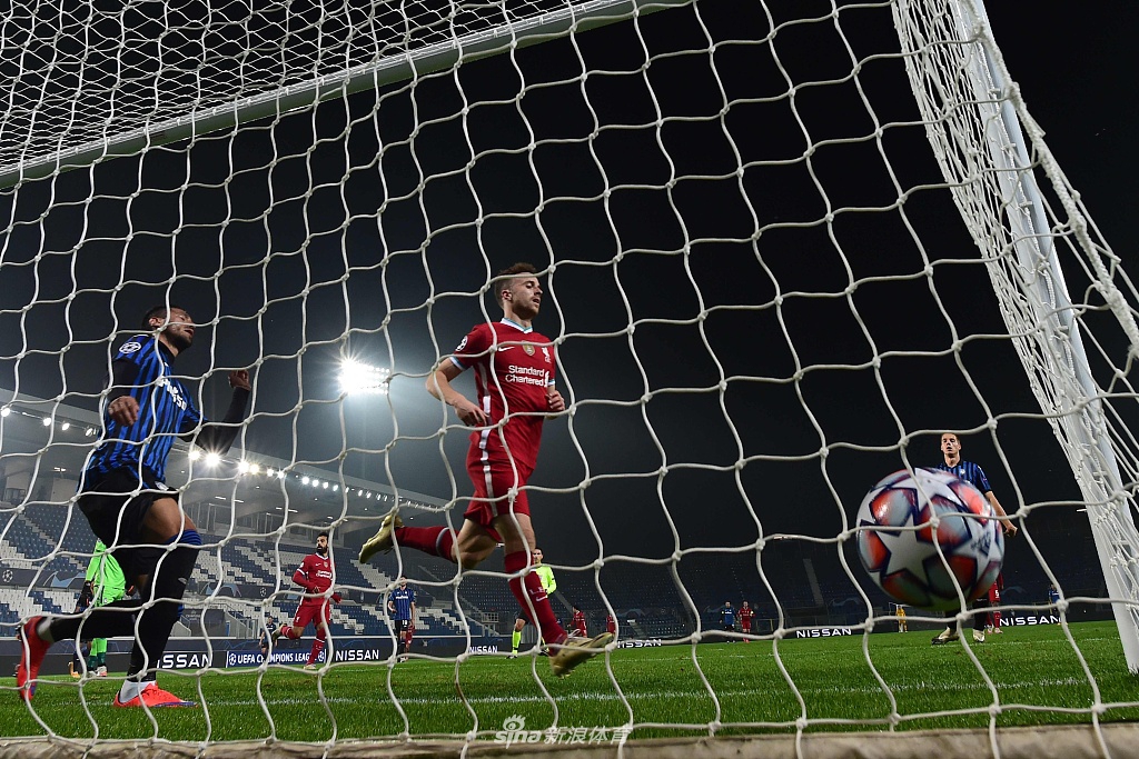 [欧冠]亚特兰大0-5利物浦 若塔帽子戏法