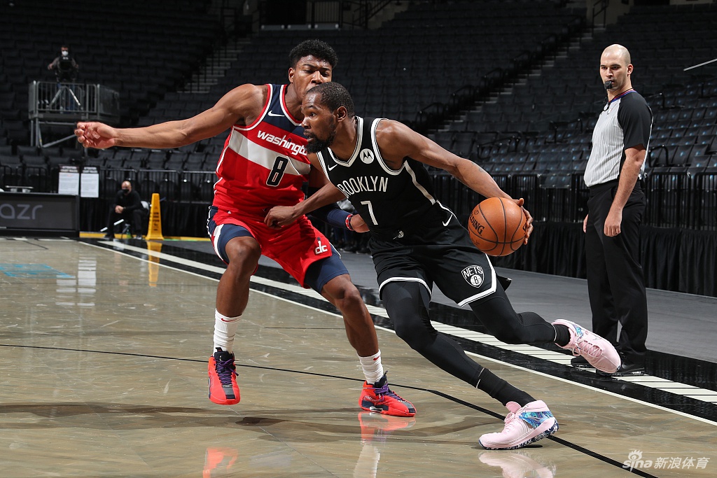 [NBA季前赛]奇才114-119篮网 欧文杜兰特合砍33分